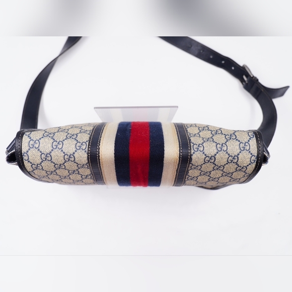 AS66❤️ GUCCI GG Plus Monogram Vintage Web Flap Messenger Bag - Picture 2 of 15